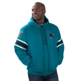 San Jose Sharks geacă de bărbați cu glugă Tight End Winter Jacket - M