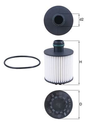 MAHLE OX 1171D Filtru ulei foto