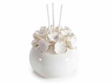 Cumpara ieftin Difuzor parfum cu betisoare portelan alb auriu &Oslash; 9 cm x 13 H
