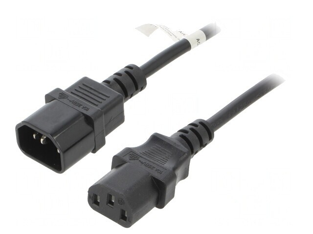 Cablu Alimentare IEC C13 C14 2m Negru