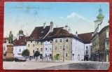 Sibiu - Huetplatz - Piata Huet - 1921 - circulata, printata color, Necirculata, Fotografie