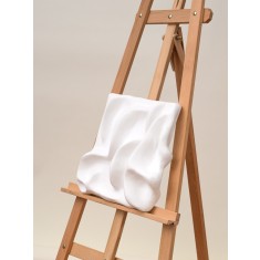 Encore&hellip; La Vague &ndash; sculptură murală contemporană din ipsos pe canvas