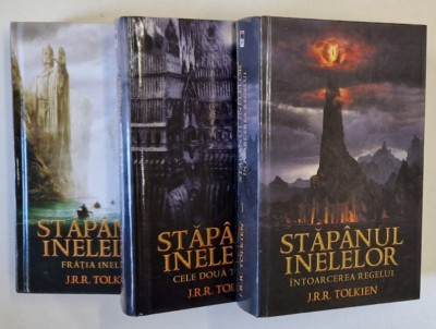 STAPANUL INELELOR , VOLUMELE I - III de J. R. R. TOLKIEN , 2010 *EDITIE CARTONATA * MICI DEFECTE foto