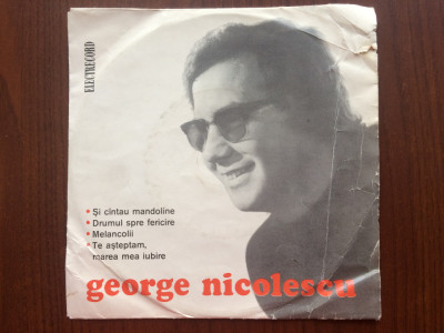 george nicolescu si cantau mandoline single disc vinyl muzica usoara EDC 10383 foto