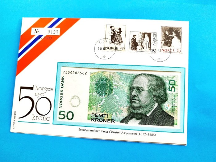 50 Kroner 1996 Norvegia-in plic de prezentare-RAR-Oferta!--