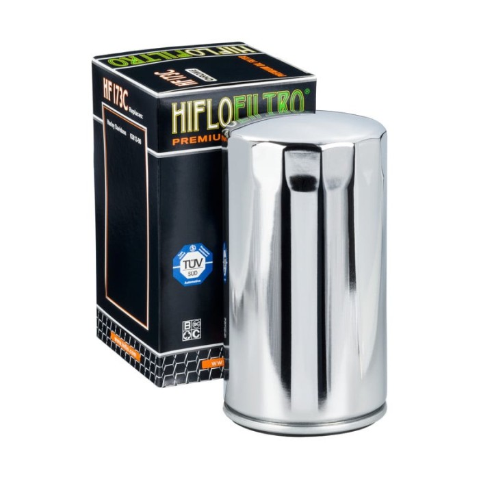Filtru Ulei HF173 Cromat Hiflofiltro Harley 63813-90 Cod Produs: MX_NEW HF173C