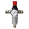 Regulator Presiune Compresor OMG 3/8M, 2 Iesiri 1/4, 0-12 Bar, Manometru Inclus - Control Precis Debit Aer