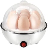 Fierbator de oua electric, flipppy, capacitate 7 oua, aparat de fiert oua, 220v, oprire automata, 3 moduri de fiert oua, 15 x 15 x 15 cm, culoare alb