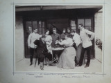 Fotografie pe carton , Lt. Manu , Lt. Odobescu , Lt. Florascu la Campina in 1896