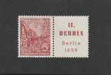 Germania DDR 1959-Berlin,Bulevardul Stalin,o val. cu vigneta,dant.,MNH,Mi.580B, Arhitectura, Nestampilat