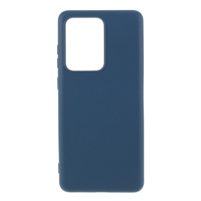Husa protectie compatibila cu Samsung S20 Ultra Liquid Silicone Case Albastru inchis foto