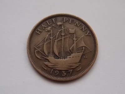 HALF PENNY 1937 GBR foto
