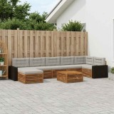 vidaXL Set de canapele de exterior 8 pcs Natural și gri deschis 3383664