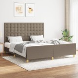 VidaXL Cadru de pat fără saltea, gri taupe, 160x200 cm, textil