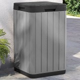 vidaXL Coș de gunoi pentru exterior, gri, 38x38x65 cm, PP 364225