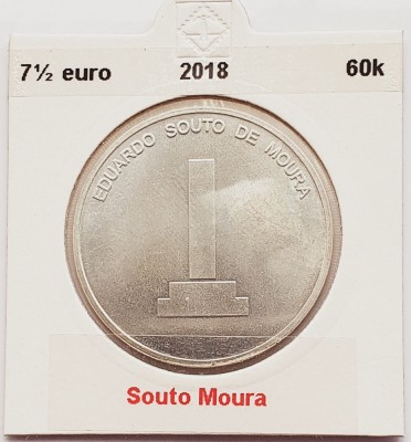 175 Portugalia 7,5 Euro 2018 Souto Moura km 894 argint foto