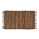 Covoraș Decorativ, Model Piele Artificiale, Franjuri, 67x40 cm, Multicolor, Covor, Oem