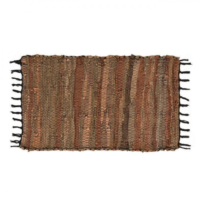 Covoraș Decorativ, Model Piele Artificiale, Franjuri, 67x40 cm, Multicolor