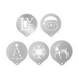 Sablon pentru decorarea cappuccino-ului si prajiturilor, de Craciun, 1 buc. Handy KitchenServ