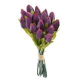 Buchet lalele artificiale mov 33 cm