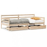 Cumpara ieftin Pat de zi cu sertare, 90x200 cm, lemn masiv pin