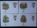 Eritreea-WWF,FDC Fauna-set complet