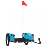 Cumpara ieftin Remorca de bicicleta, albastru, textil oxford si fier