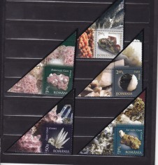 ROMANIA 2010 LP 1865 MINERALE FLORI DE MINA SERIE CU 2 TABS-URI MNH foto