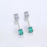Cercei din argint -Verde/Green ARG397S, Argintboutique