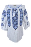 Bluza dama tip ie RD24, alb/negru , marimea 3XL