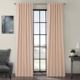 Set draperii din catifea cu rejansa transparenta cu ate pentru galerie, Madison, 250x210 cm, densitate 700 g/ml, Misty rose, 2 buc