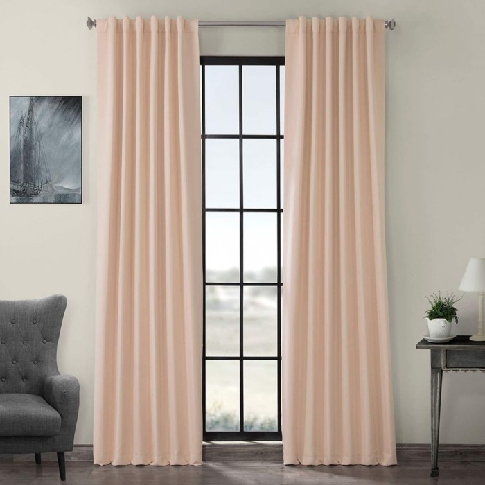 Draperie din catifea cu rejansa transparenta cu ate pentru galerie, Madison, 150x240 cm, densitate 700 g/ml, Misty rose, 1 buc