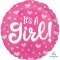 Balon folie It`s A Girl inimi si buline 43 cm