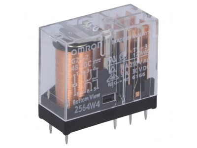 Releu Electromagnetic DPDT 48VDC 5A foto
