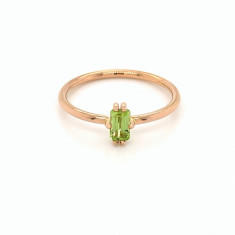 Inel Aphrodite aur rose 14K cu peridot foto