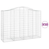Cumpara ieftin Cosuri gabion arcuite 50 buc, 200x50x140/160cm, fier galvanizat