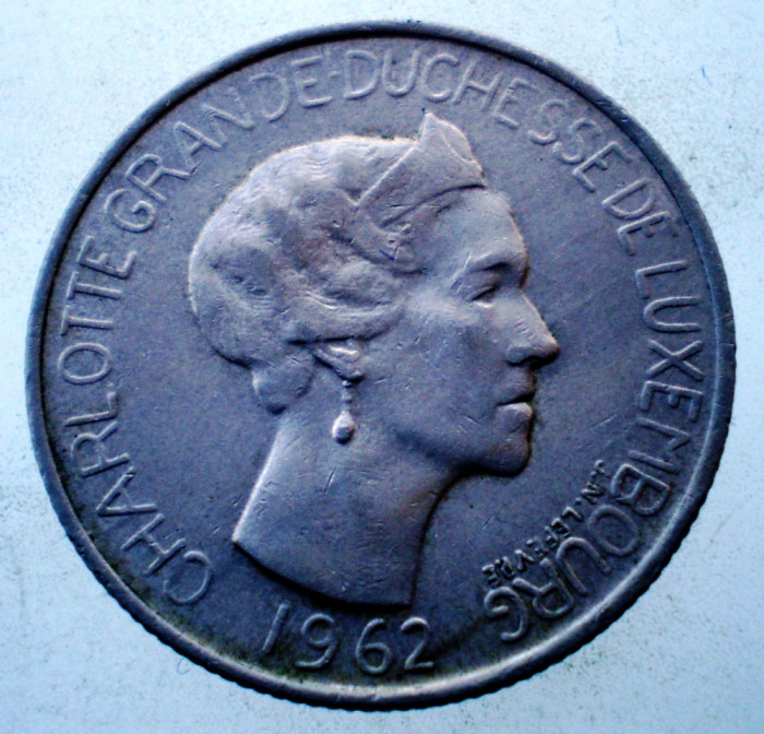 7.903 LUXEMBURG LUXEMBOURG CHARLOTTE 5 FRANCS FRANCI 1962
