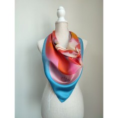 Batic Majorca 474 din mătase naturală - bleu/orange