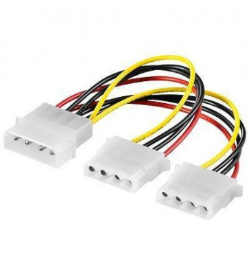Cablu adaptor molex 5.25 la 2x5.25 molex 15cm Goobay foto