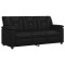 Set de canapea 2 pcs Negru Piele artificiala - 4