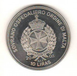 SV * Malta 10 LIRAS 2005 * PAPA IOAN PAUL II Oaspete al Ordinului Cavalerilor, Europa, Nichel