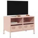 vidaXL Dulap TV, roz, 68x39x43,5 cm, oțel laminat la rece