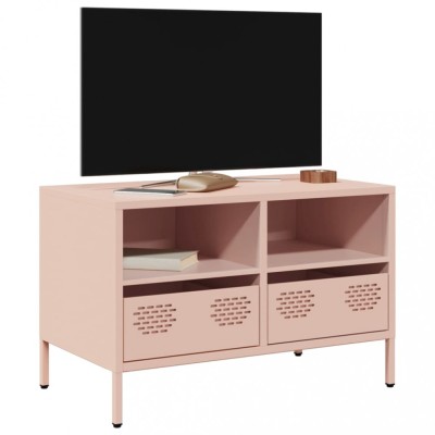 vidaXL Dulap TV, roz, 68x39x43,5 cm, oțel laminat la rece foto