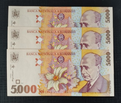 ROMANIA BNR 5000LEI 1998 UNC foto