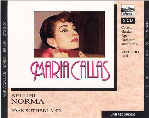 CD 3xCD Maria Callas, Vincenzo Bellini, Joan Sutherland, Covent Garden Opera Orchestra* And Chorus, Vittorio Gui &ndash; Norma (NM)
