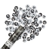 Tun Party Popper cu Confetti, 38 cm, Design Mr &amp; Mrs, Alb și Negru, CMCLASS