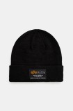 Alpha Industries căciulă Crew Beanie culoarea negru, 128924
