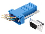 Adaptor D-Sub 9pin Tată la RJ45 Soclu Albastru