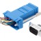 Adaptor D-Sub 9pin Tată la RJ45 Soclu Albastru