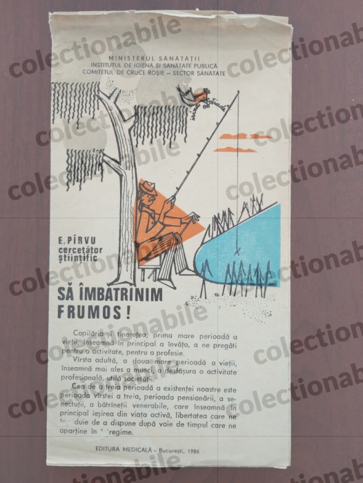 Să &icirc;mbătr&acirc;nim frumos! - E. P&icirc;rvu - ilustrații Irina Fotiade - pliant 1986